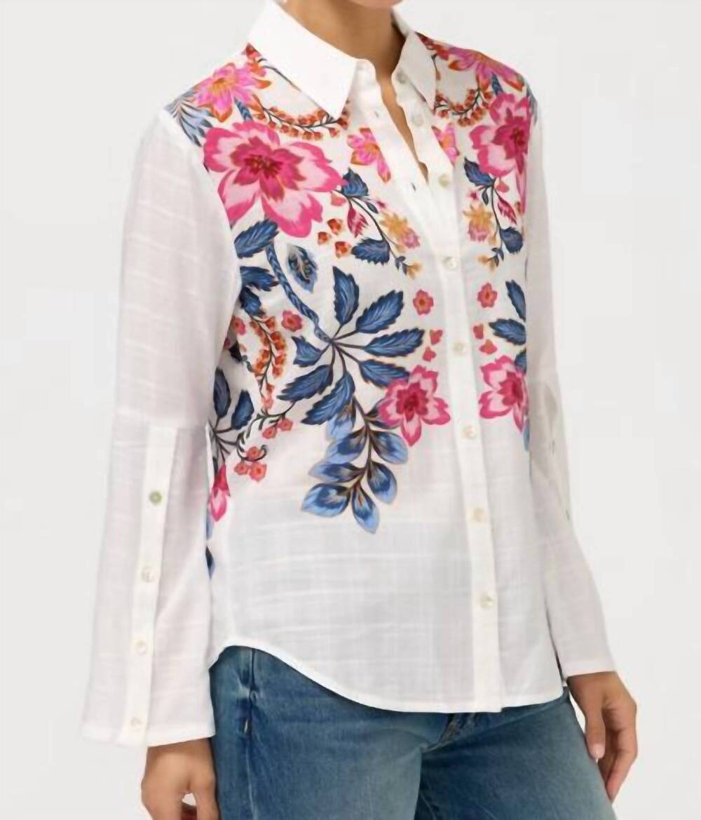 NEW JOHNNY WAS button detail shirt in lirielle